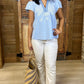 Logan Abstract Top - Light Blue
