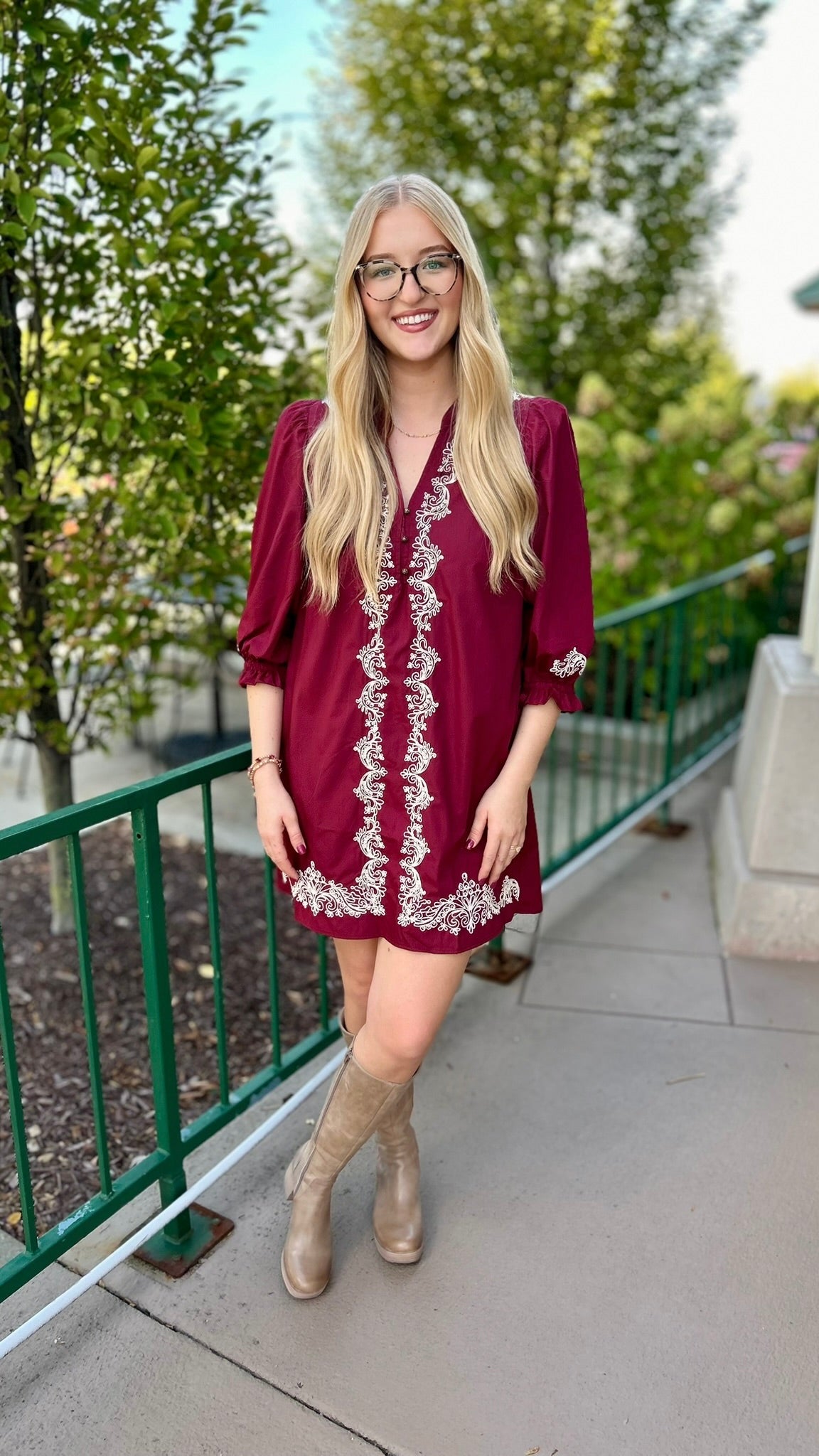 Lyla Dress - Garnet