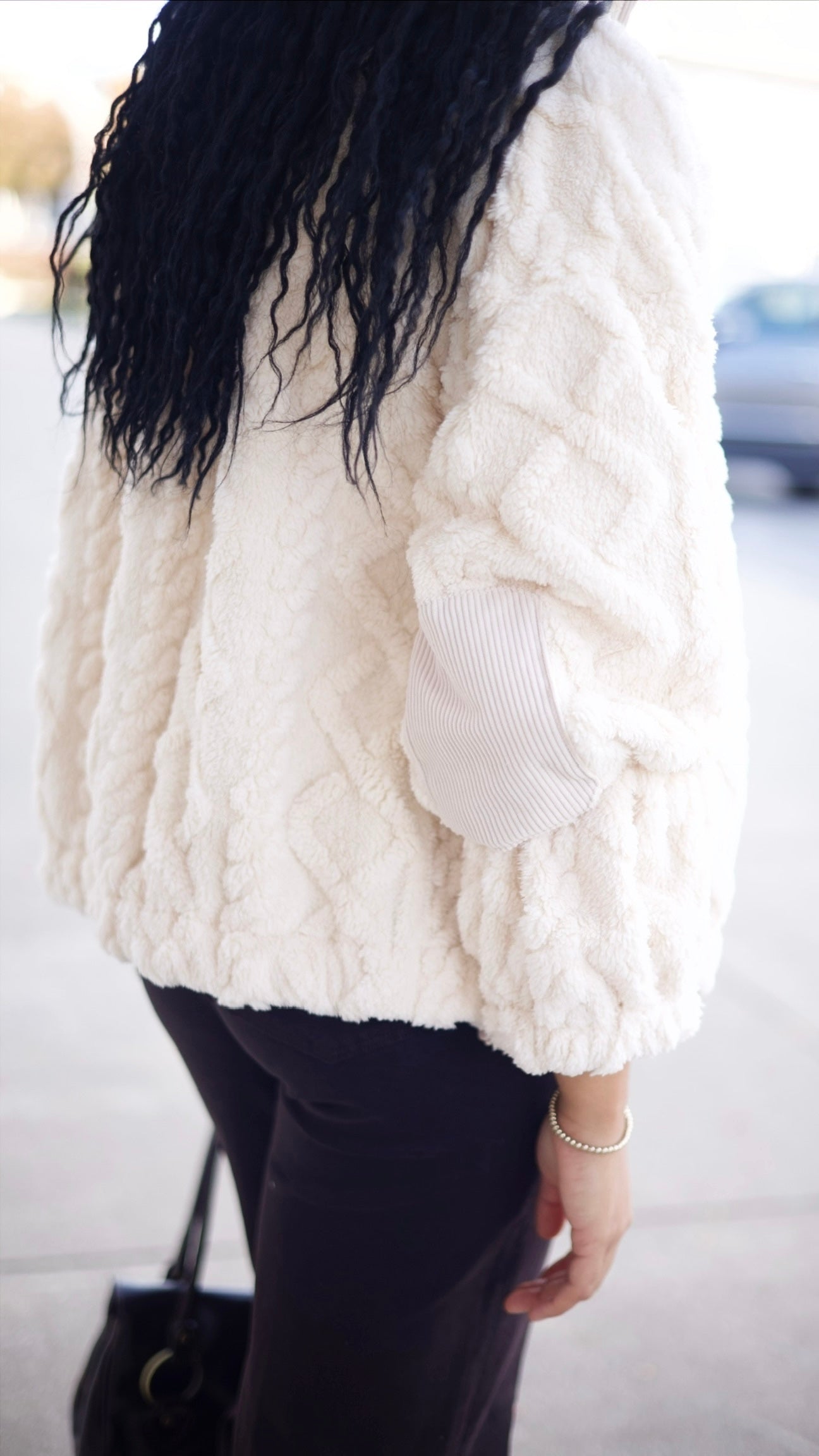 Mallory Fluffy Jacket - Ecru