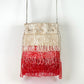 Red/Pink Beaded Ombre Bag