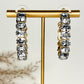 Mini Crystal Hoop Earrings - Gold Clear