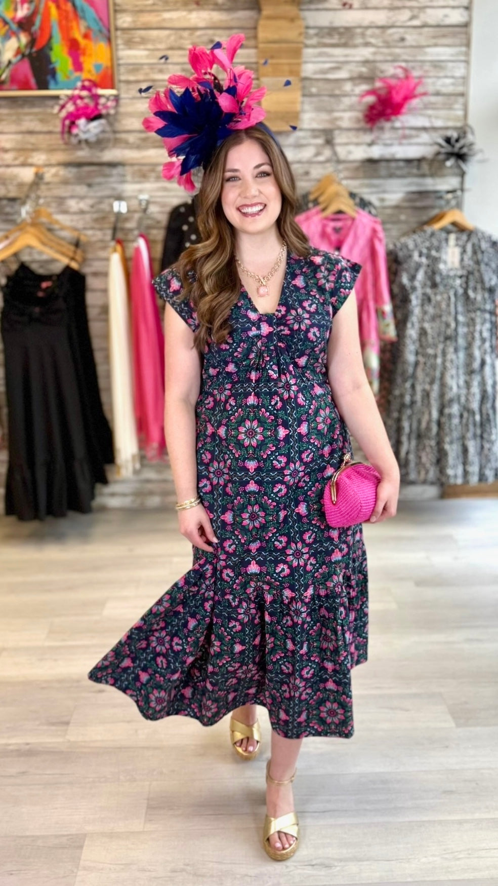 Uncle Frank Midi Dress - Navy