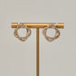 Gold Crystal Knot Stud Earrings