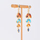 Multi Leaf Crystal Drop Earrings