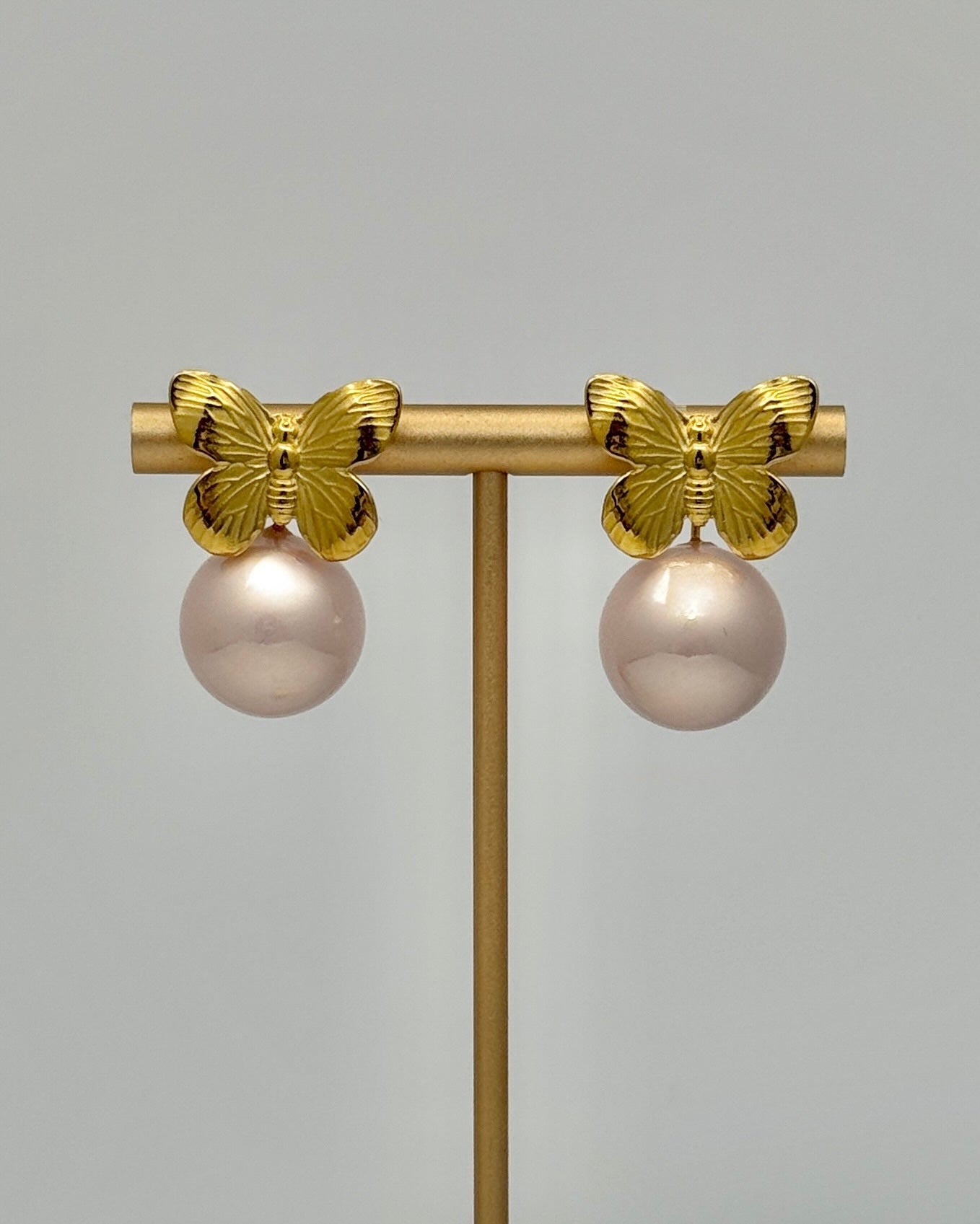 Brylee Butterfly and Pearl Earrings