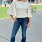 Another Love Crochet Drape Sleeve Sweater - Cream