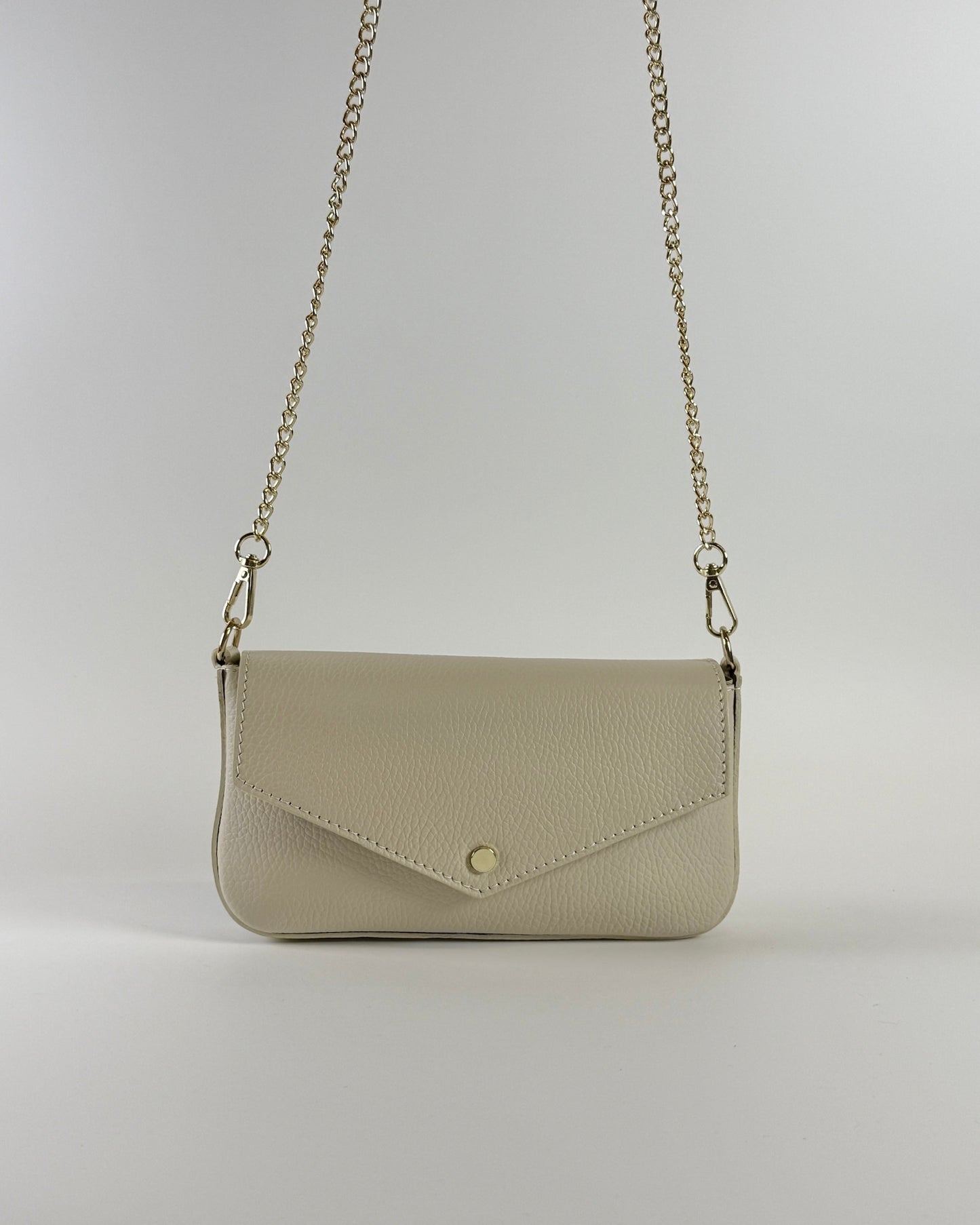Italian Leather Handle & Crossbody - Ivory