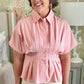 Becca Searsucker Top - Coral