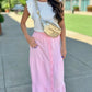 Bobi Tiered Maxi Skirt - Rose Quartz