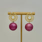 Fuchsia Ball Earrings