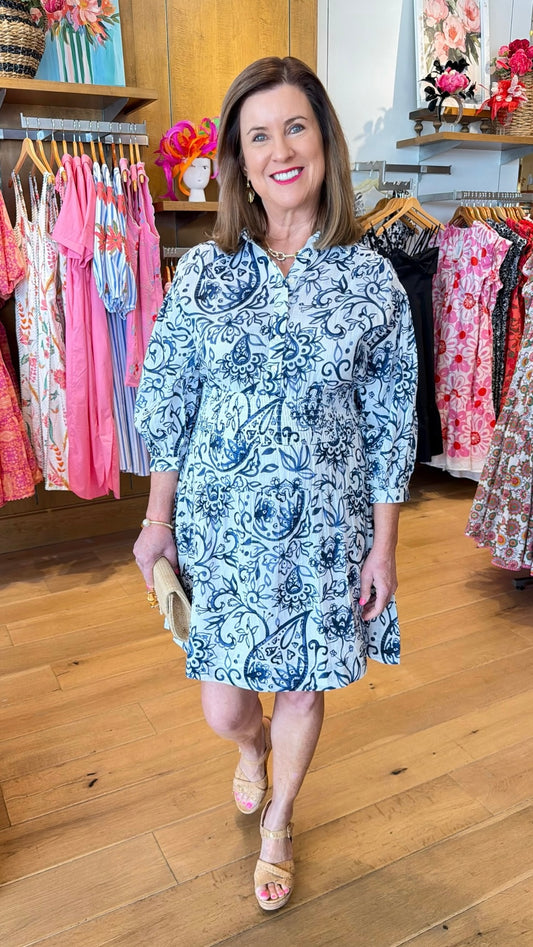 Uncle Frank Shirt Dress - White