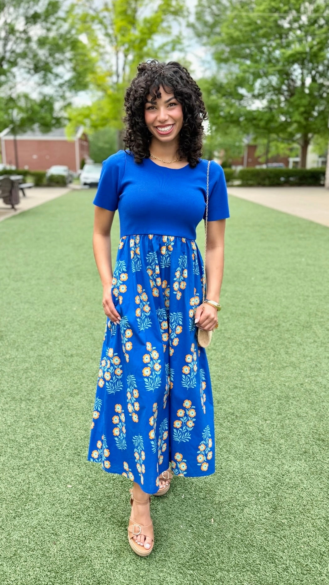 Sasha Midi Dress - Royal Blue