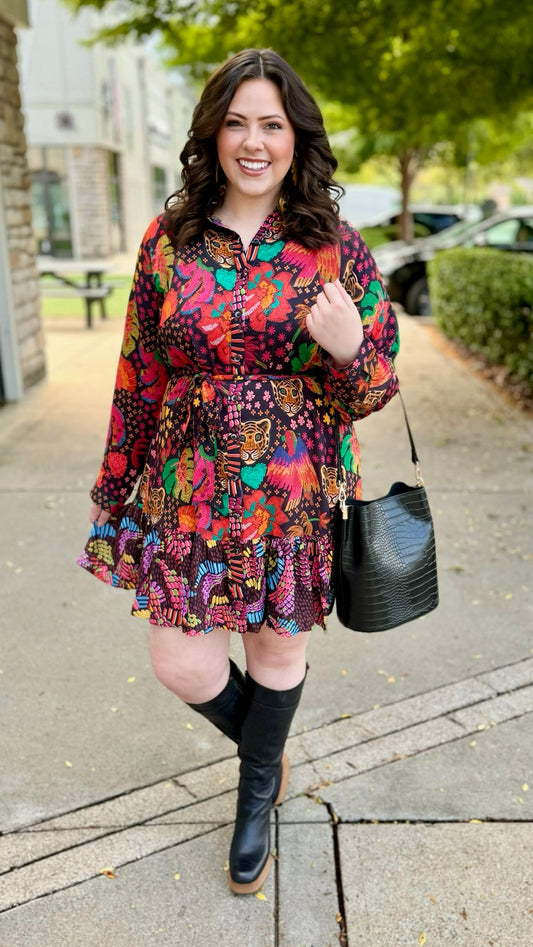 Uncle Frank Tiger Confetti Dress