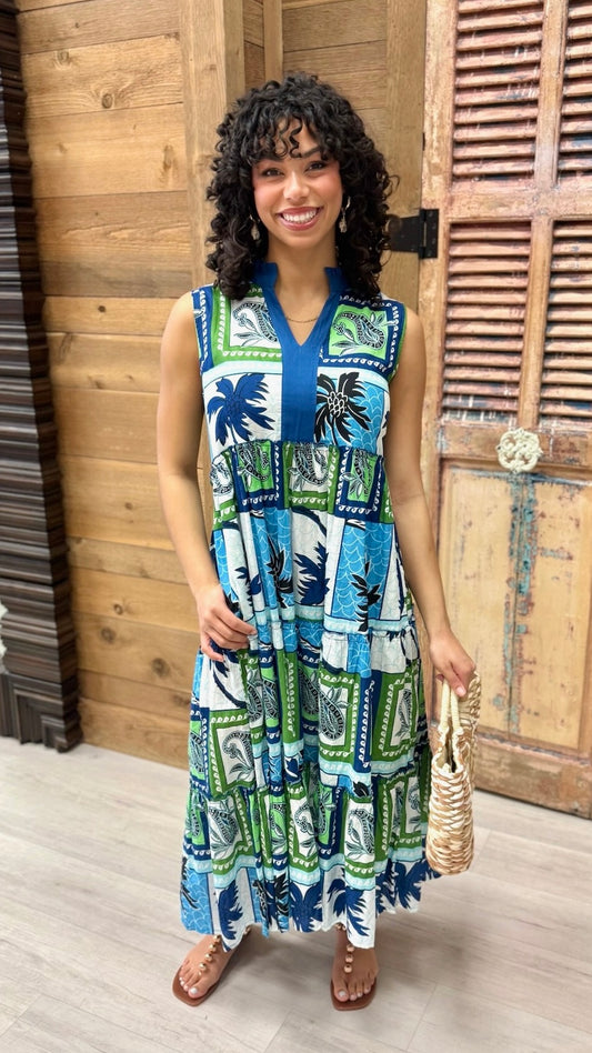 Angelika Midi Dress - Lagoon