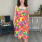 London Times Abstract Floral Midi Dress