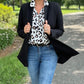 White Animal Print Blouse