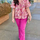Paisley Puff Sleeve Top