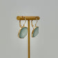 Faceted Stone Earrings - Seafoam