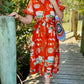 Maya Beach Belted Dress - Orange
