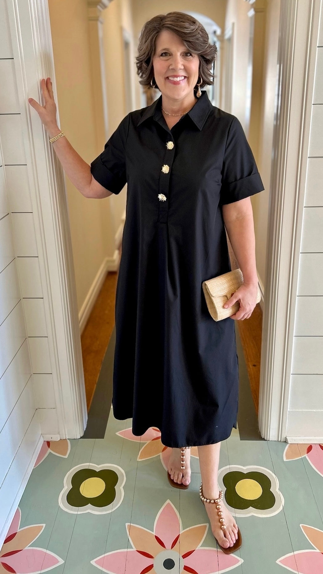 Makenna Midi Dress - Black