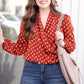 Penny Polka Dot Blouse - Cognac