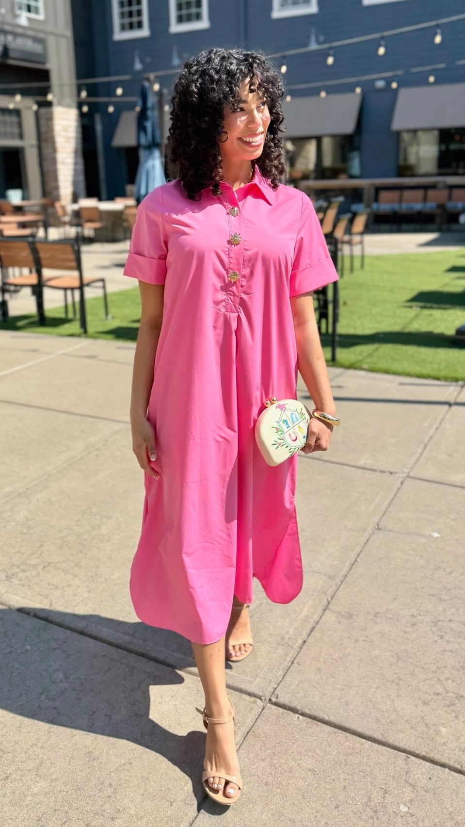 Makenna Midi Dress - Pink