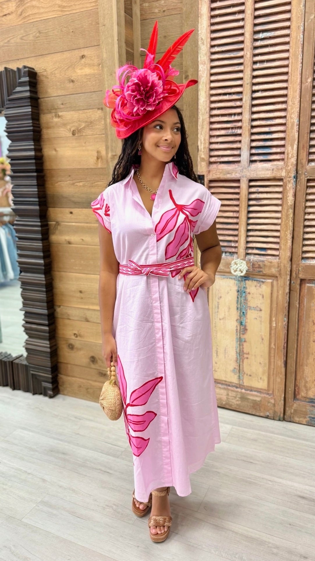 Paige Dress - Pink Elephant