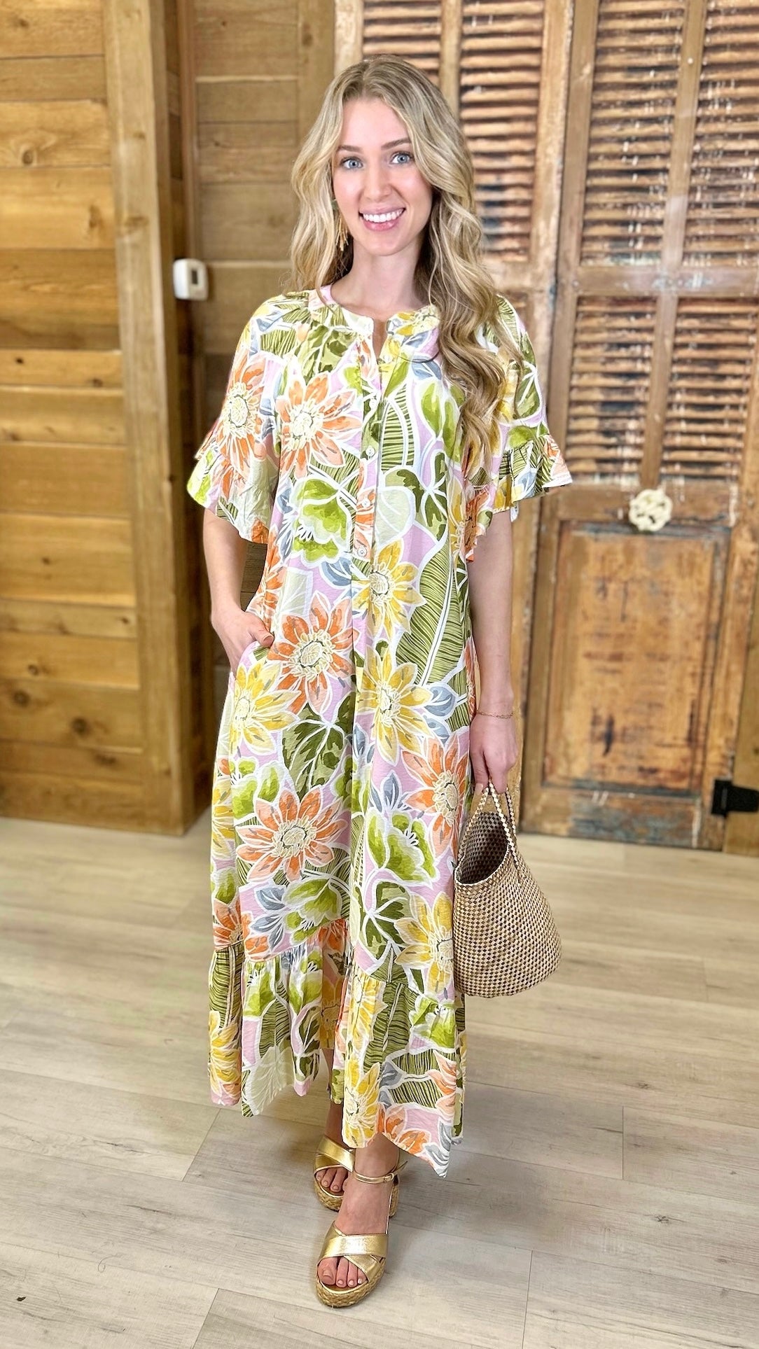 Ivy Jane Go With The Flow Dress - Olive