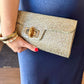 Bamboo Clutch - Gold