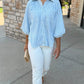 Camille Striped Top - Blue
