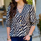 Black Zebra Print Top