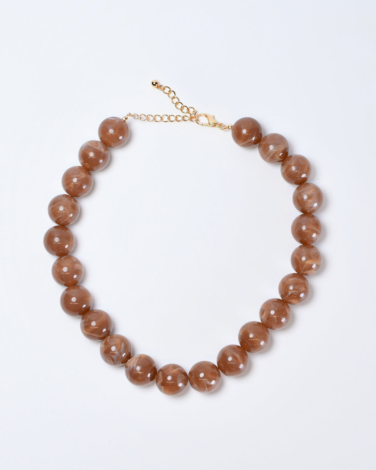 Round Taupe Necklace - Taupe