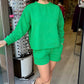 Quilted Queen Elastic Band Shorts - Shamrock