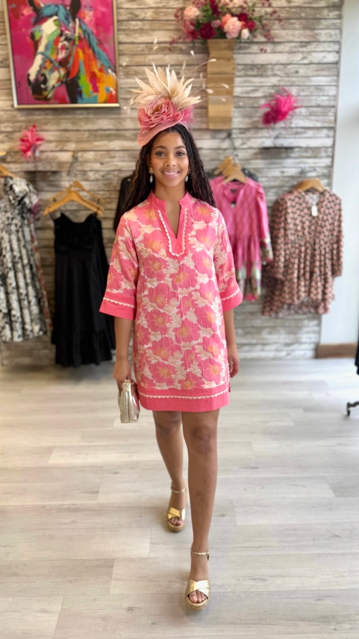 Heather Dress - Flamingo