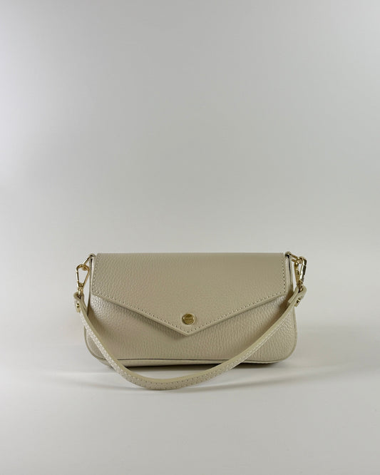 Italian Leather Handle & Crossbody - Ivory