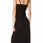 Bobi Shiloh Shirred High Slit Skirt - Black