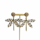 Dragonfly Raffia Earrings - Natural