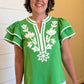 Addison Flutter Sleeve Top - Green