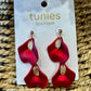 Festive Drop Earrings - Red