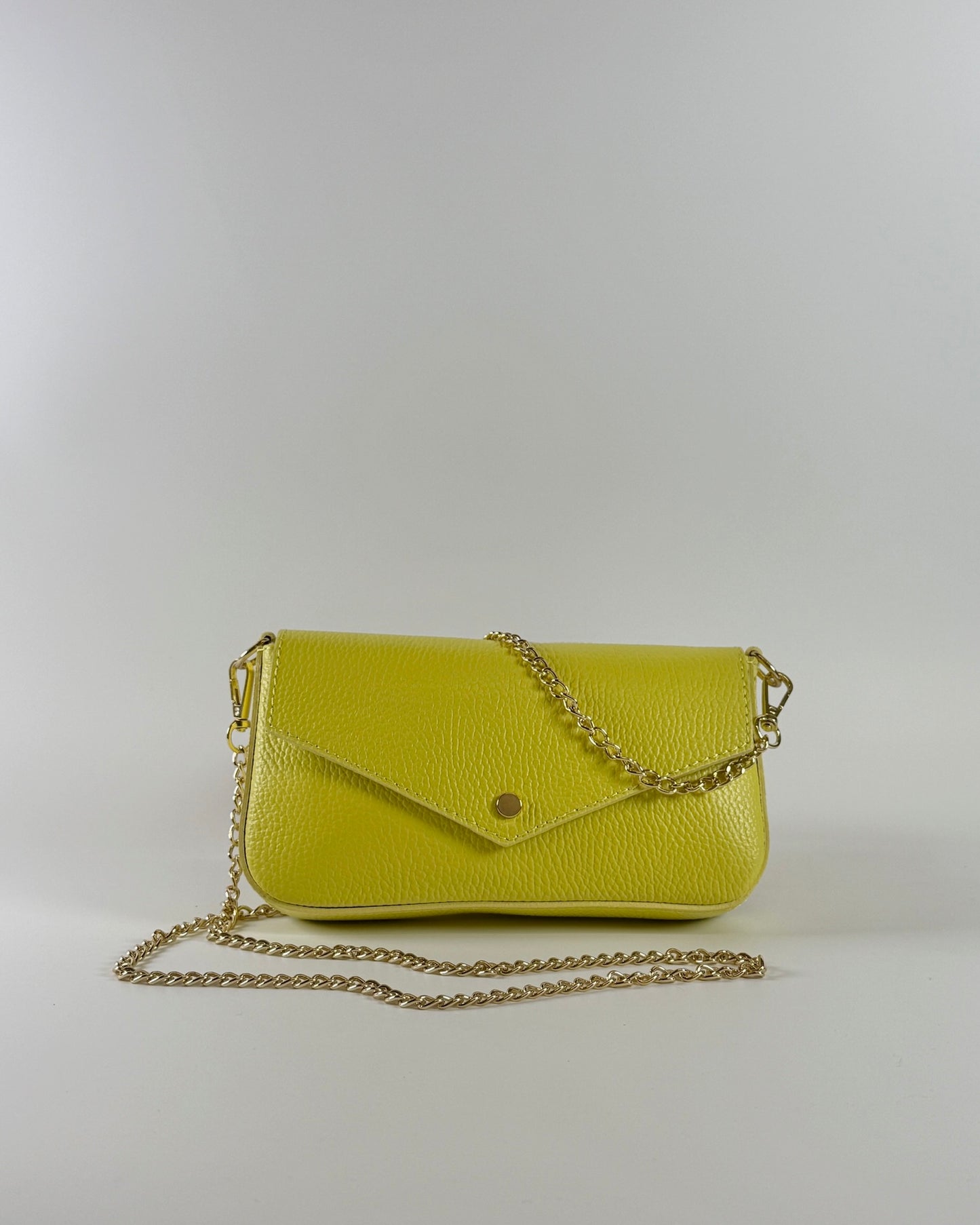 Italian Leather Handle & Crossbody - Yellow