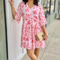 Angie Ruffle Dress - Pink