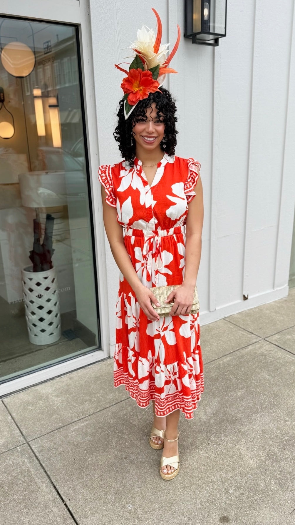 Saylor Tiered Dress - Orange