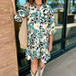 Laura Dress - Ecru/Navy
