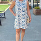 Jessie Floral Dress - Oat & Blue