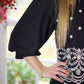 Easton Embroidered Top - Black