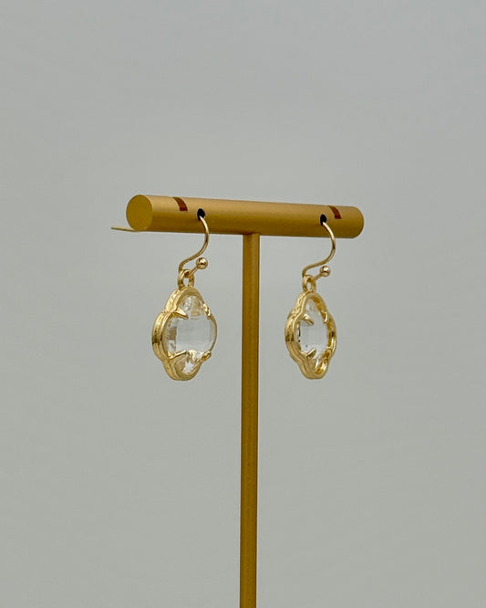 Clover Earrings - Clear