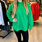 Mallory Mock Neck Sweatshirt Tunic - Green