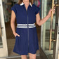 Navy With White Trim Leisure Dress