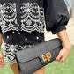 Bamboo Clutch Bag - Black