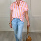 Ivy Jane Striped Stella Shirt - Tangerine
